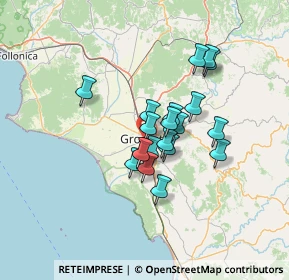 Mappa Via Martiri di Belfiore, 58100 Grosseto GR, Italia (10.08)
