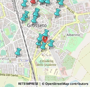 Mappa Via Santorre di Santarosa, 58100 Grosseto GR, Italia (0.6195)