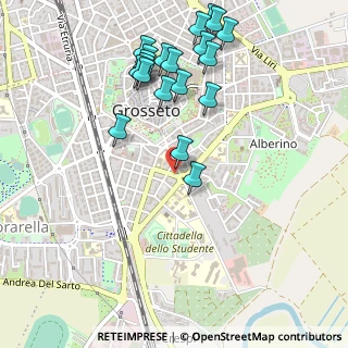 Mappa Via Santorre di Santarosa, 58100 Grosseto GR, Italia (0.587)