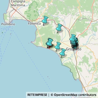 Mappa SP delle Collacchie, 58043 Castiglione della Pescaia GR, Italia (12.9255)