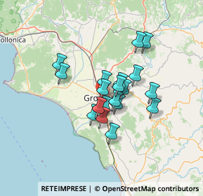 Mappa Viale Alfieri, 58100 Grosseto GR, Italia (9.8125)