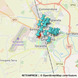 Mappa Via Giambattista Tiepolo, 58100 Grosseto GR, Italia (1.37)