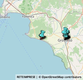 Mappa Via Arenile, 58043 Castiglione della Pescaia GR, Italia (13.751)