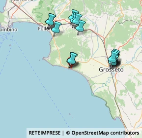 Mappa Via Arenile, 58043 Castiglione della Pescaia GR, Italia (15.9505)