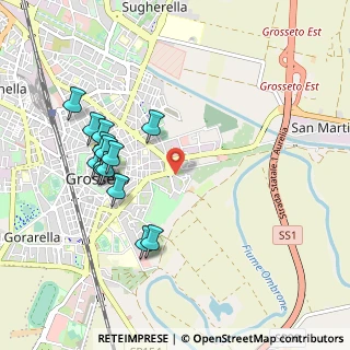 Mappa Piazza Donatori del Sangue, 58100 Grosseto GR, Italia (1.02357)