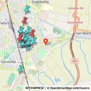 Mappa Piazza Donatori del Sangue, 58100 Grosseto GR, Italia (1.175)