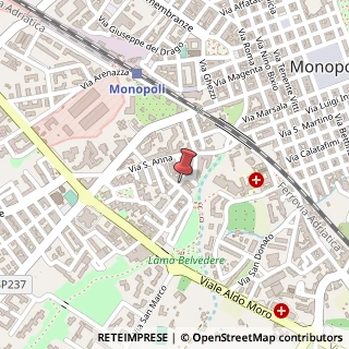 Mappa Via Giovanni Bellini, 7, 70043 Monopoli, Bari (Puglia)