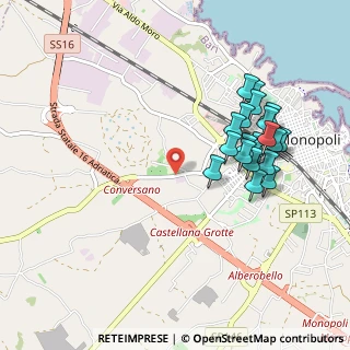 Mappa SP114, 70043 Monopoli BA, Italia (1.0465)