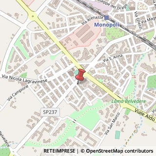 Mappa Via Belvedere, 3, 70043 Monopoli, Bari (Puglia)