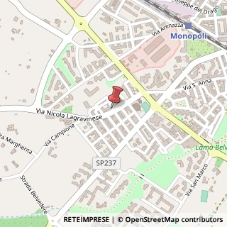 Mappa Via Nicola Lagravinese, 31, 70043 Monopoli, Bari (Puglia)