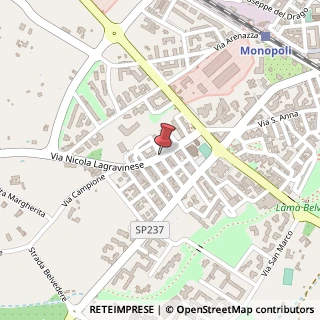 Mappa Via lagravinese 29/a, 70043 Monopoli, Bari (Puglia)