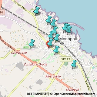 Mappa Via Gaetano Salvemini, 70043 Monopoli BA, Italia (0.91714)