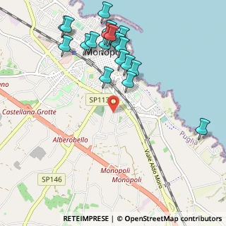 Mappa Via Eugenio Montale, 70043 Monopoli BA, Italia (1.255)