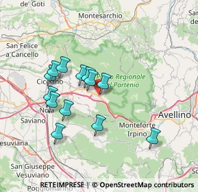 Mappa Via Palmiro Togliatti, 83027 Mugnano del Cardinale AV, Italia (6.86154)