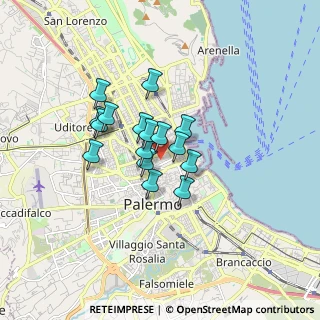 Mappa Piazza Sant'Oliva, 90100 Palermo PA, Italia (1.28125)