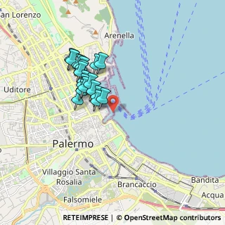 Mappa Via Molo Sud, 90133 Palermo PA, Italia (1.64895)