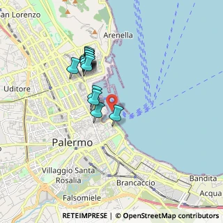 Mappa Via Molo Sud, 90133 Palermo PA, Italia (1.74571)