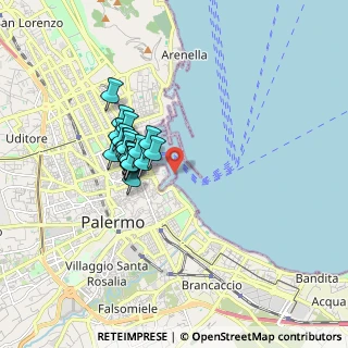 Mappa Via Molo Sud, 90133 Palermo PA, Italia (1.4545)