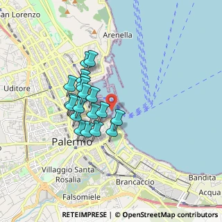 Mappa Via Molo Sud, 90133 Palermo PA, Italia (1.55053)