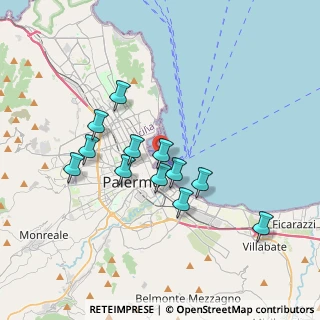 Mappa Via Molo Sud, 90133 Palermo PA, Italia (3.54833)