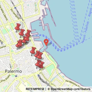 Mappa Via Molo Sud, 90133 Palermo PA, Italia (1.22385)