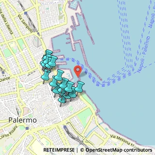 Mappa Via Molo Sud, 90133 Palermo PA, Italia (0.9)