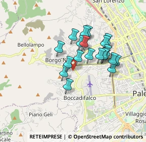 Mappa Via Pietro Platania, 90129 Palermo PA, Italia (1.562)