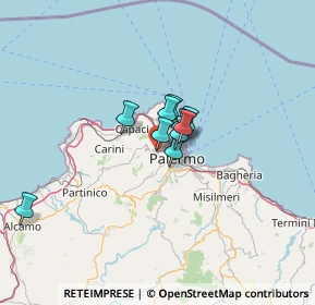 Mappa Via Pietro Platania, 90129 Palermo PA, Italia (11.95091)