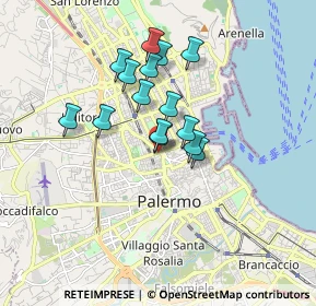 Mappa Via Dante, 90141 Palermo PA, Italia (1.47067)