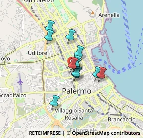 Mappa Via Dante, 90141 Palermo PA, Italia (1.26417)