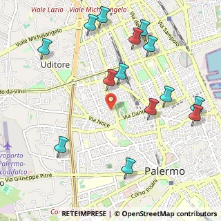 Mappa Via Antonio Lavaggi, 90145 Palermo PA, Italia (1.38857)