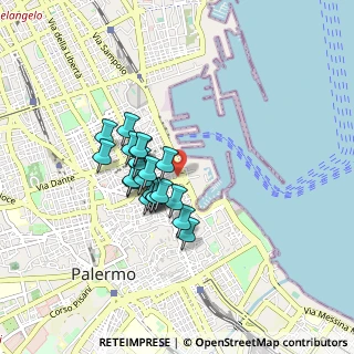 Mappa Piazza delle XIII Vittime, 90133 Palermo PA, Italia (0.6875)