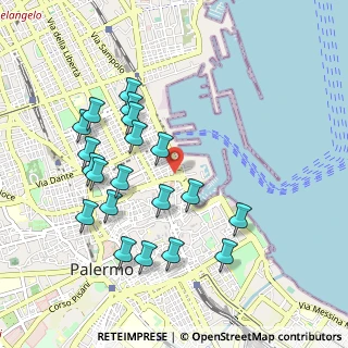 Mappa Piazza delle XIII Vittime, 90133 Palermo PA, Italia (1.1065)