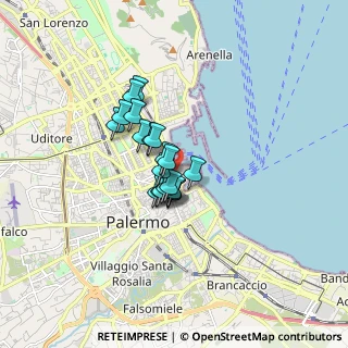 Mappa Piazza delle XIII Vittime, 90133 Palermo PA, Italia (1.129)