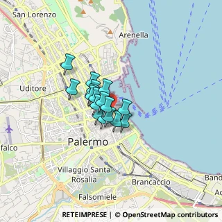 Mappa Piazza delle XIII Vittime, 90133 Palermo PA, Italia (1.00412)