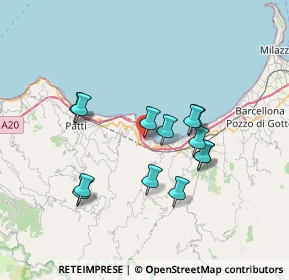 Mappa Via Giuseppe Garibaldi, 98060 Oliveri ME, Italia (6.90846)