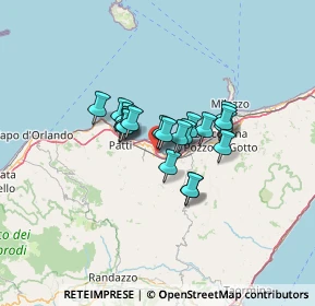 Mappa Via Giuseppe Garibaldi, 98060 Oliveri ME, Italia (9.1305)