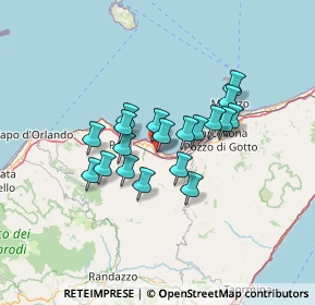 Mappa Via Giuseppe Garibaldi, 98060 Oliveri ME, Italia (11.09316)