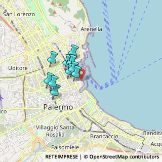 Mappa Molo Sammuzzo, 90139 Palermo PA, Italia (1.30636)