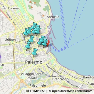 Mappa Molo Sammuzzo, 90139 Palermo PA, Italia (1.54615)