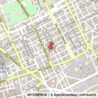 Mappa Via Enrico Parisi, 38, 90141 Palermo, Palermo (Sicilia)