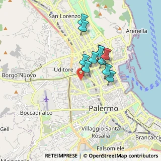 Mappa Via Ugo Falcando, 90145 Palermo PA, Italia (1.51818)