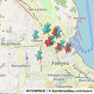 Mappa Via Ugo Falcando, 90145 Palermo PA, Italia (1.30308)