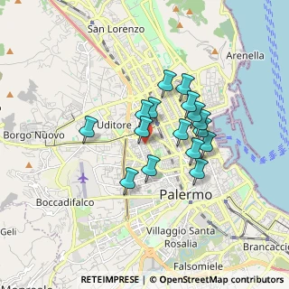 Mappa Via Ugo Falcando, 90145 Palermo PA, Italia (1.48)