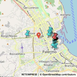 Mappa Via Ugo Falcando, 90145 Palermo PA, Italia (1.815)