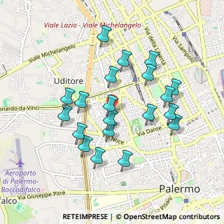 Mappa Via Valerio Rosso, 90145 Palermo PA, Italia (0.979)