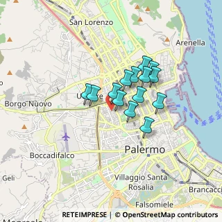 Mappa Via Valerio Rosso, 90145 Palermo PA, Italia (1.29714)