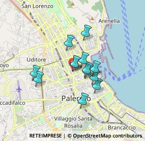 Mappa Via Guglielmo Marconi, 90144 Palermo PA, Italia (1.34154)