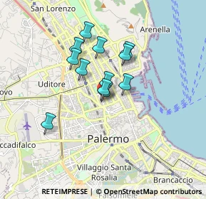 Mappa Via Guglielmo Marconi, 90144 Palermo PA, Italia (1.4125)