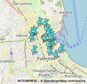 Mappa Via Guglielmo Marconi, 90144 Palermo PA, Italia (1.18125)